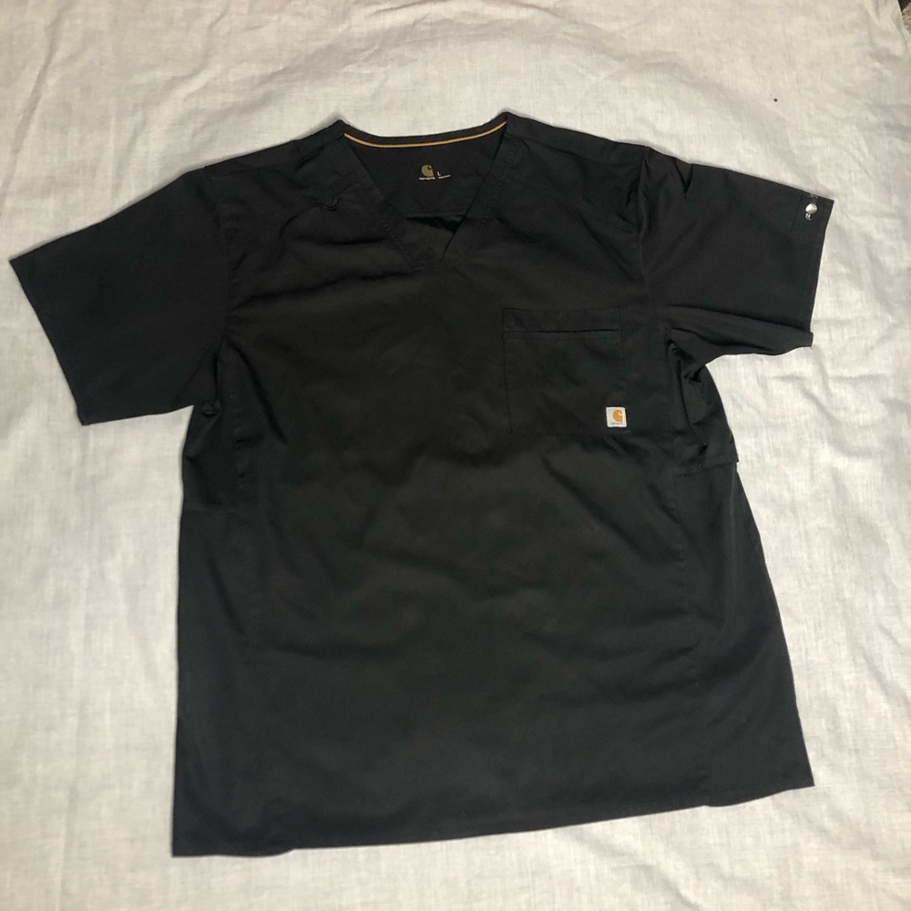 Carhartt Men's Black Force V-Neck Scrub Top
